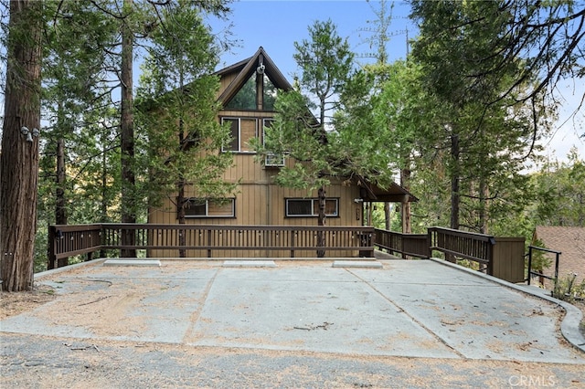 exterior space with a wooden deck