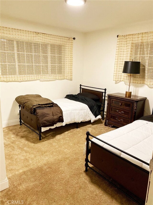 view of carpeted bedroom