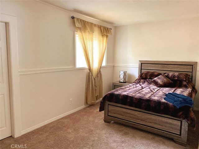 view of carpeted bedroom