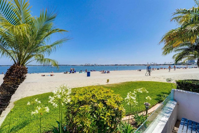 water view with a view of the beach