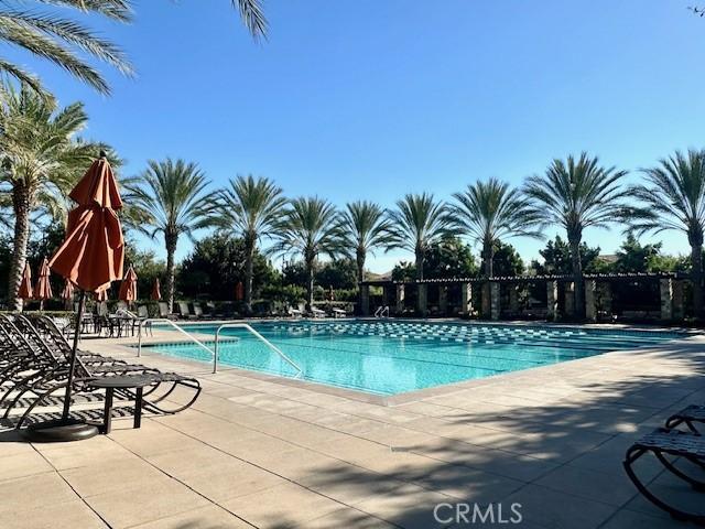 pool featuring a patio area