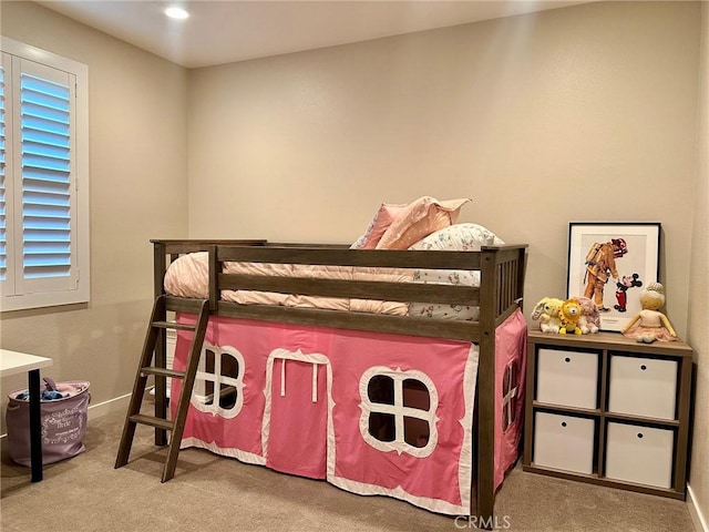 view of carpeted bedroom