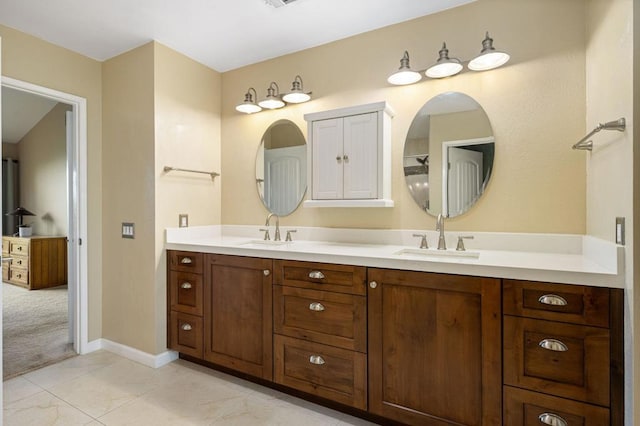 bathroom with vanity