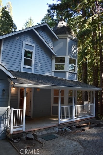 view of front of home with a porch