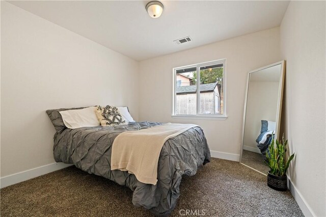 bedroom with carpet floors