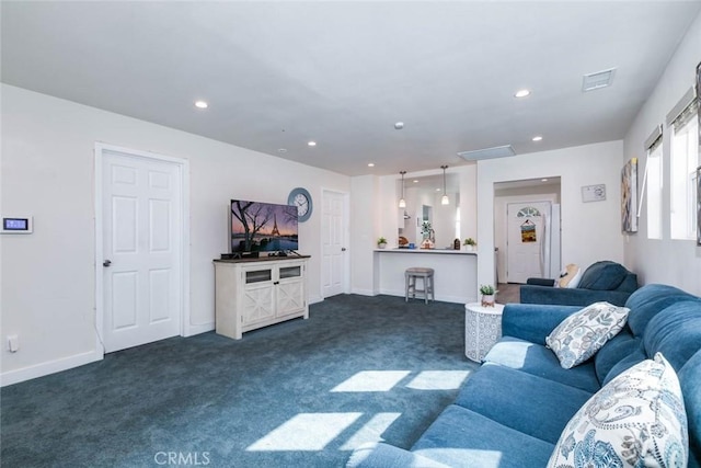 view of carpeted living room