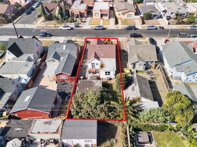 6050 Madden Ave, Los Angeles, CA 90043 - bird's eye view with a residential view