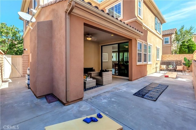 view of patio with outdoor lounge area