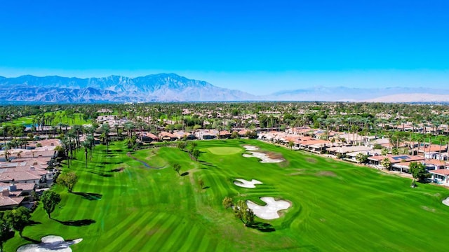 aerial view with a mountain view