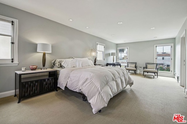 view of carpeted bedroom