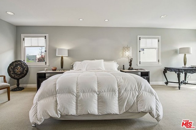 view of carpeted bedroom