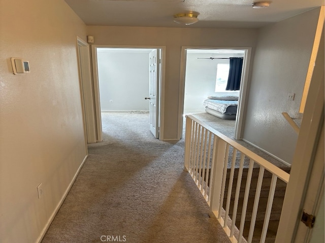 hallway with carpet