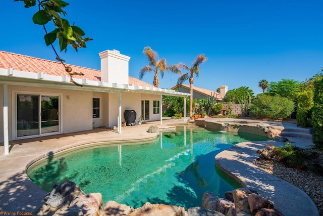 view of pool with a patio