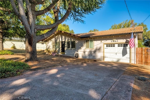 view of front facade with a garage