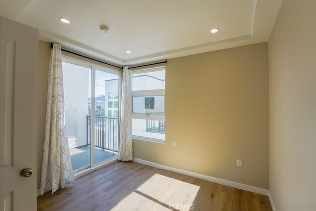 empty room featuring light hardwood / wood-style flooring