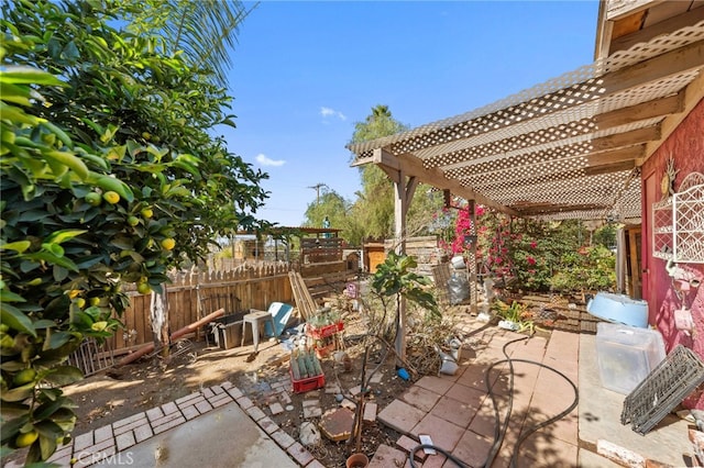 view of patio / terrace with a pergola