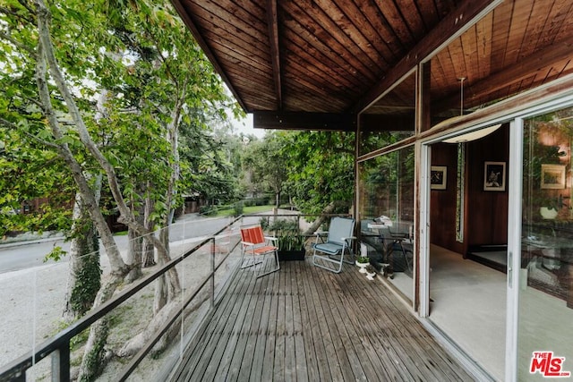 view of wooden terrace