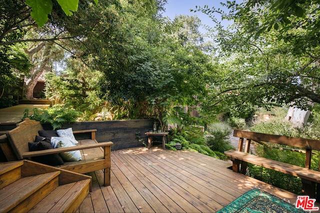 view of wooden terrace