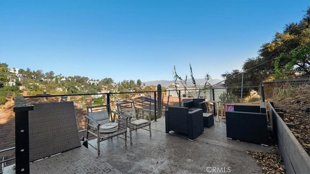 view of patio / terrace with an outdoor hangout area
