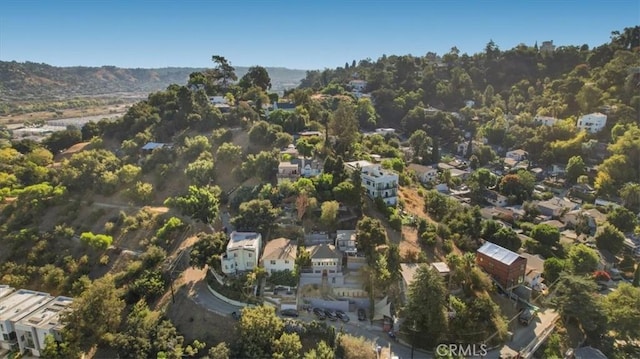 aerial view with a residential view