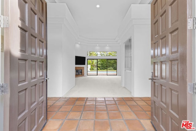 view of tiled entrance foyer