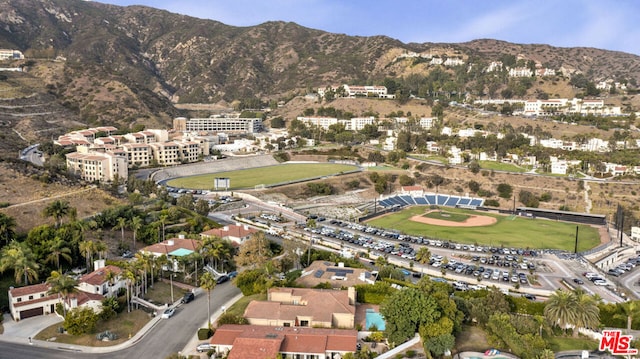 aerial view featuring a mountain view