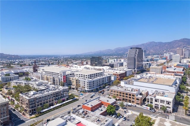 aerial view featuring a mountain view