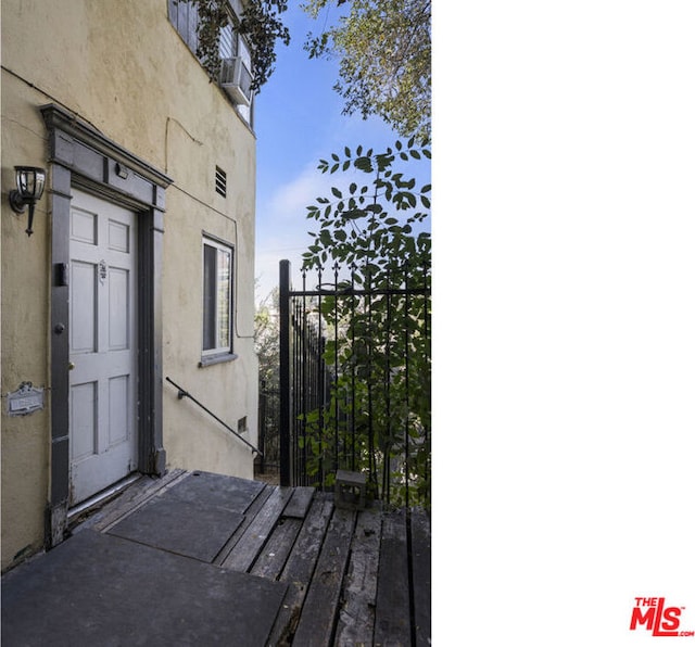 view of doorway to property