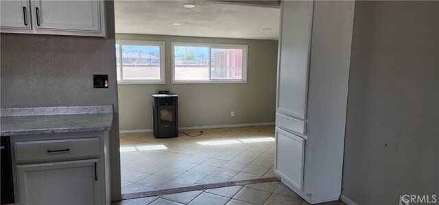 interior space with tile patterned flooring