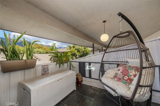 view of patio with a balcony