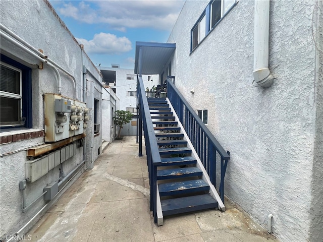 view of stairway