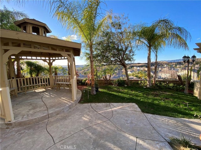 29161 Garnet Canyon Dr, Saugus, CA 91390 - view of patio / terrace featuring a gazebo and fence