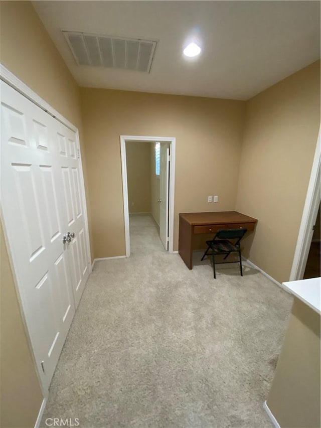 29161 Garnet Canyon Dr, Saugus, CA 91390 - hallway with recessed lighting, carpet floors, visible vents, and baseboards