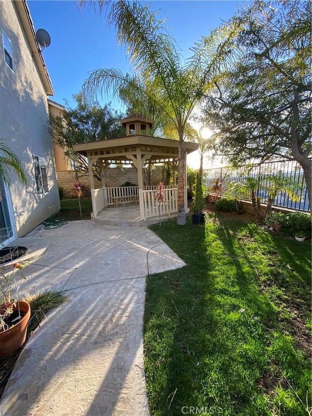 29161 Garnet Canyon Dr, Saugus, CA 91390 - view of yard with a gazebo and fence