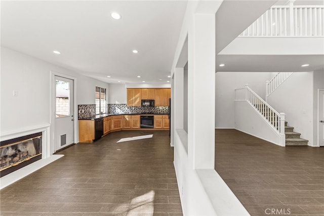 interior space featuring dark wood-type flooring