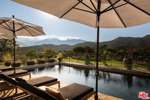 property view of water with a mountain view