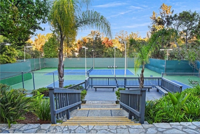 view of tennis court