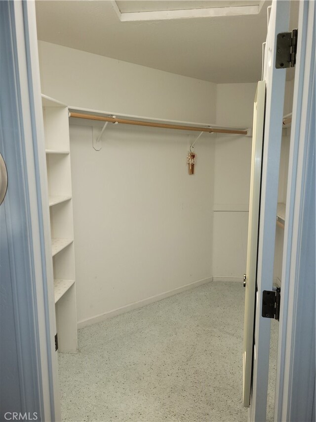 view of walk in closet