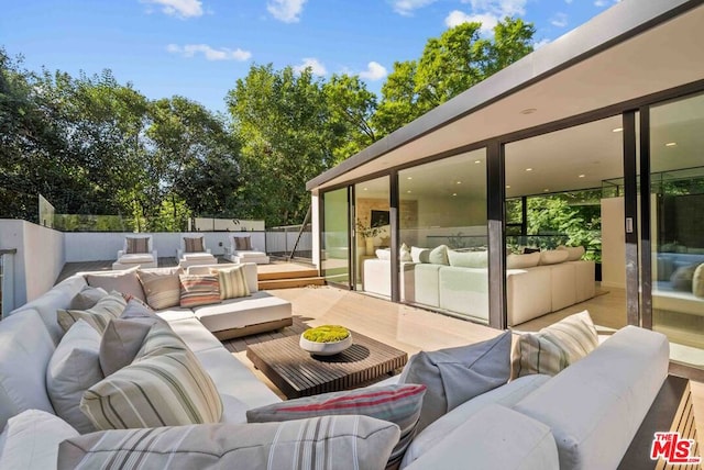 view of patio / terrace featuring outdoor lounge area