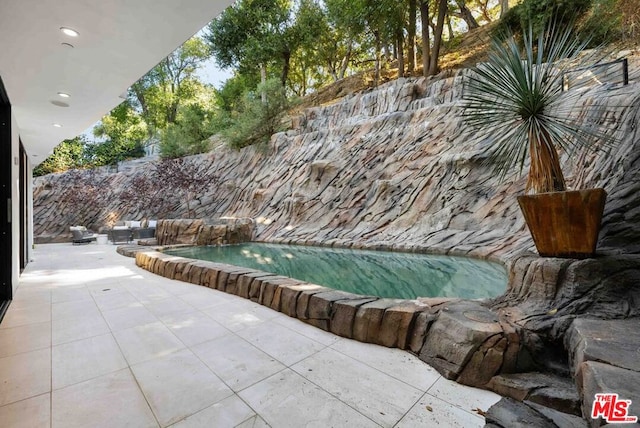 view of pool featuring a patio area