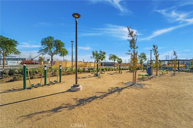 view of jungle gym