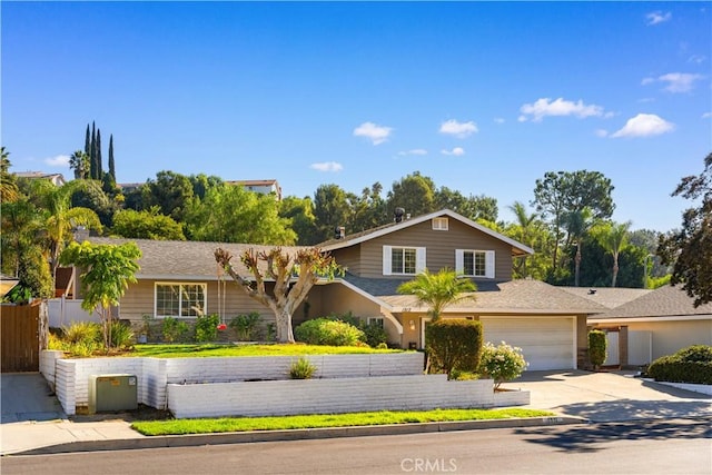 view of front of home featuring a garage