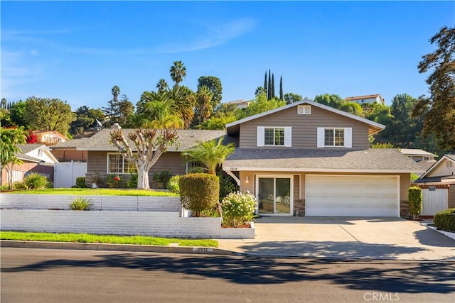 view of front of home featuring a garage