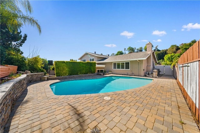 view of pool featuring a patio area