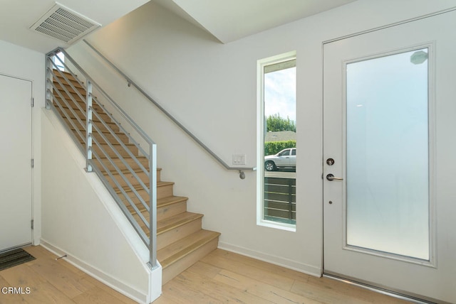 entryway featuring light wood-type flooring