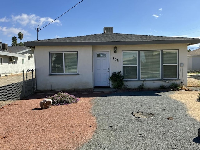 view of front of home featuring central AC