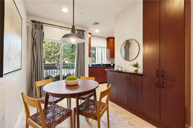 view of dining room