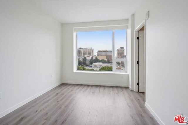 empty room featuring light hardwood / wood-style flooring