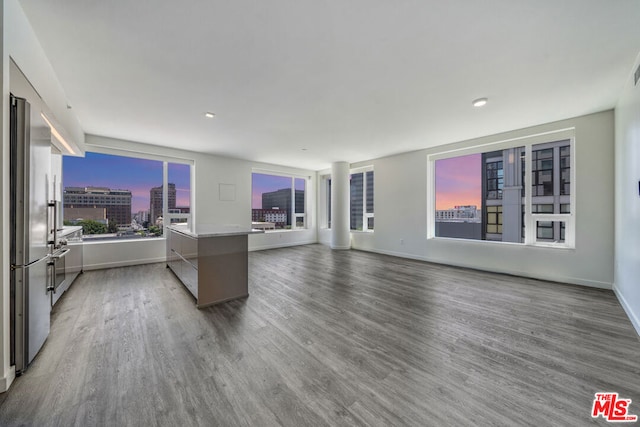 living room with hardwood / wood-style floors