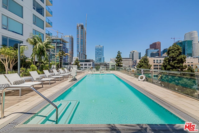 view of pool with a patio